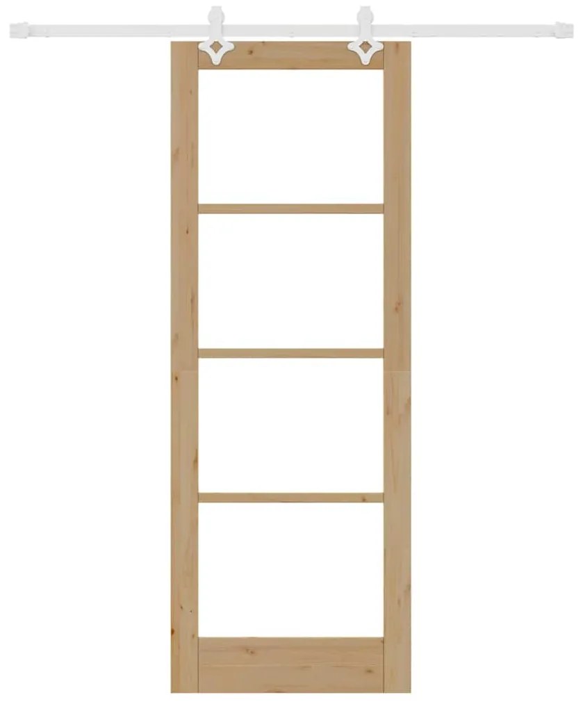 Csúszóajtó Barna 78 x 211 cm Fa és fém