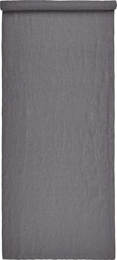 RIGA lenvászon asztali futó, antracit szürke 50x160 cm