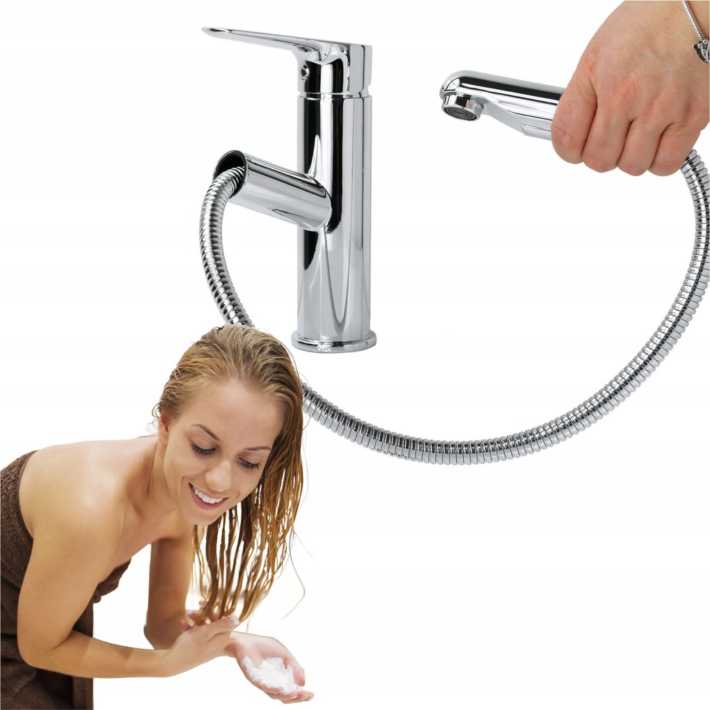 Mosdó csaptelep kihúzható kifolyócsővel zuhany csaptelep lakóautó mosdóhoz