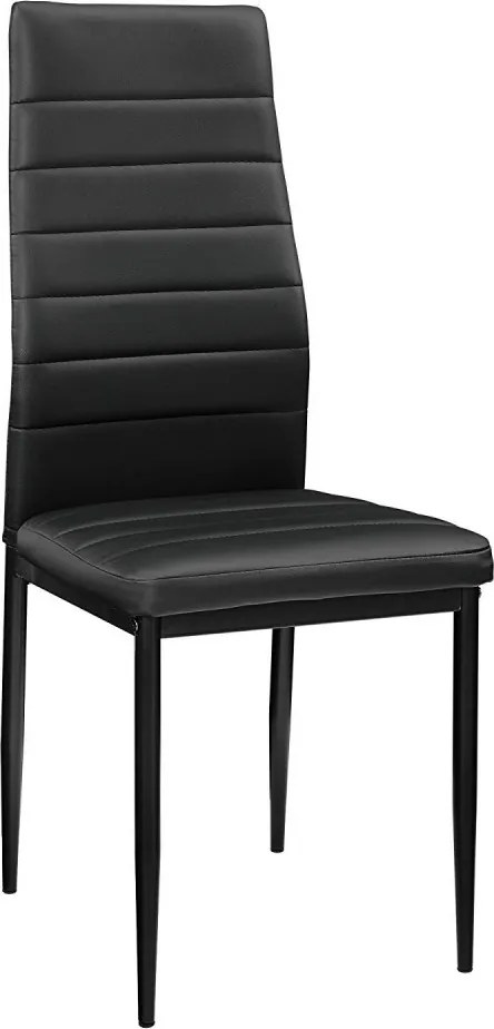 Maasix SWTG Magasfényű Fehér - Beton 4 személyes étkezőszett Fekete Coleta székekkel N