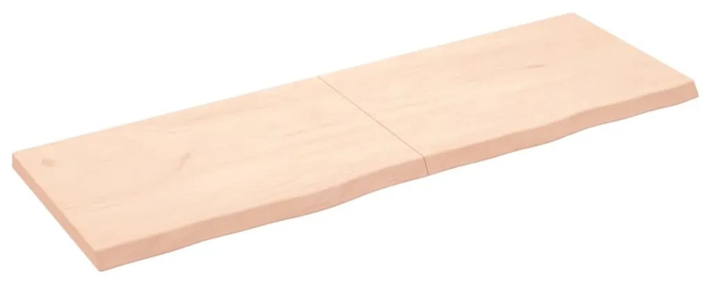 kezeletlen tömör tölgyfa fali polc 180x60x(2-6) cm