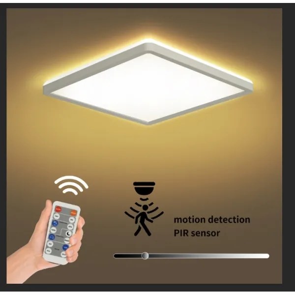 Brilagi-LED ULTRA SLIM LED 18W 230V 30x30 cm dimm. lámpa érzékelővel + DO