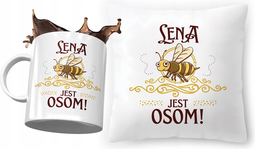 Lena párna ajándék bögre szett fényképes nyomtatással