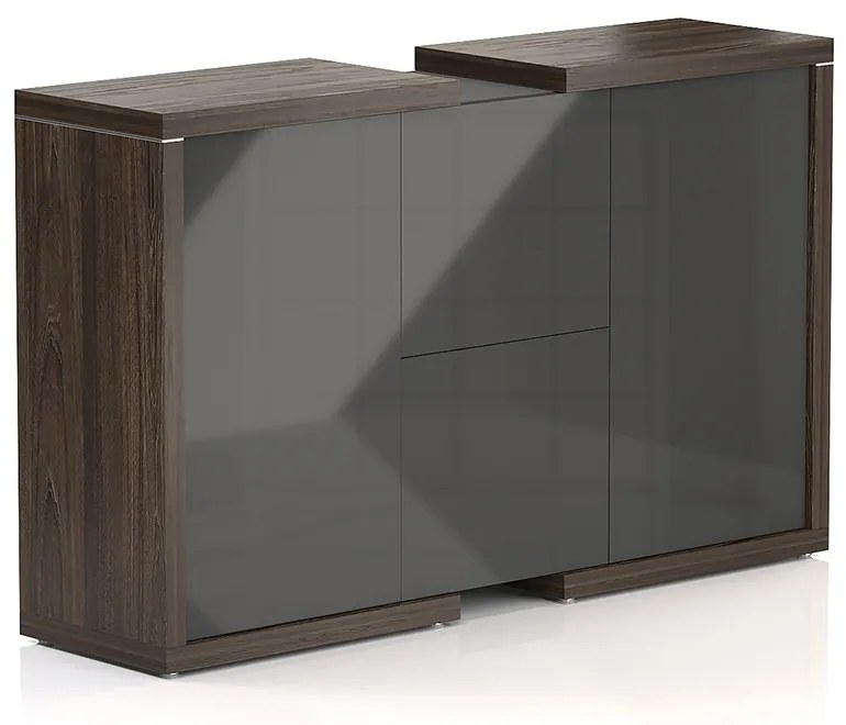 Lineart közepes szekrény 191,2 x 50 x 118 cm, sötét szil / antracit