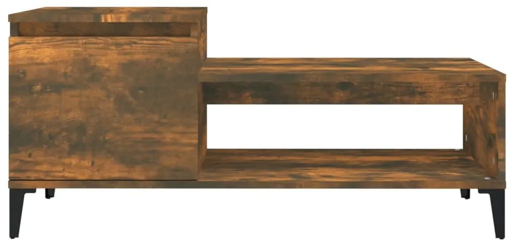 Füstös tölgy színű fatermék dohányzóasztal 100 x 50 x 45 cm