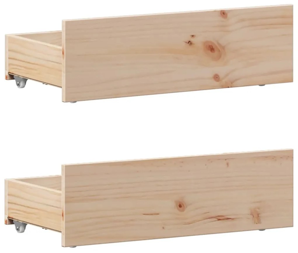 tömör fenyőfa ágy matrac nélkül fejtámlával 90 x 200 cm