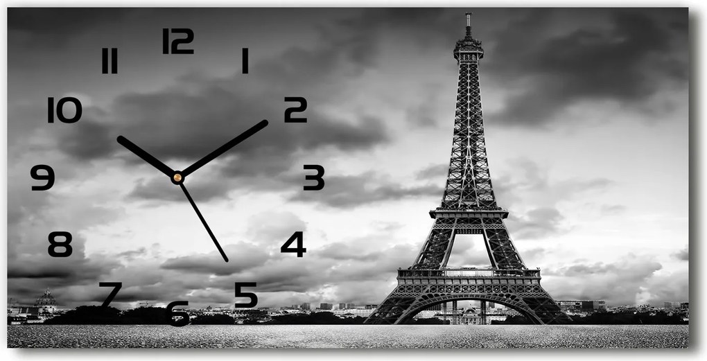 Üveg falióra Eiffel-torony Párizs 60x30 cm
