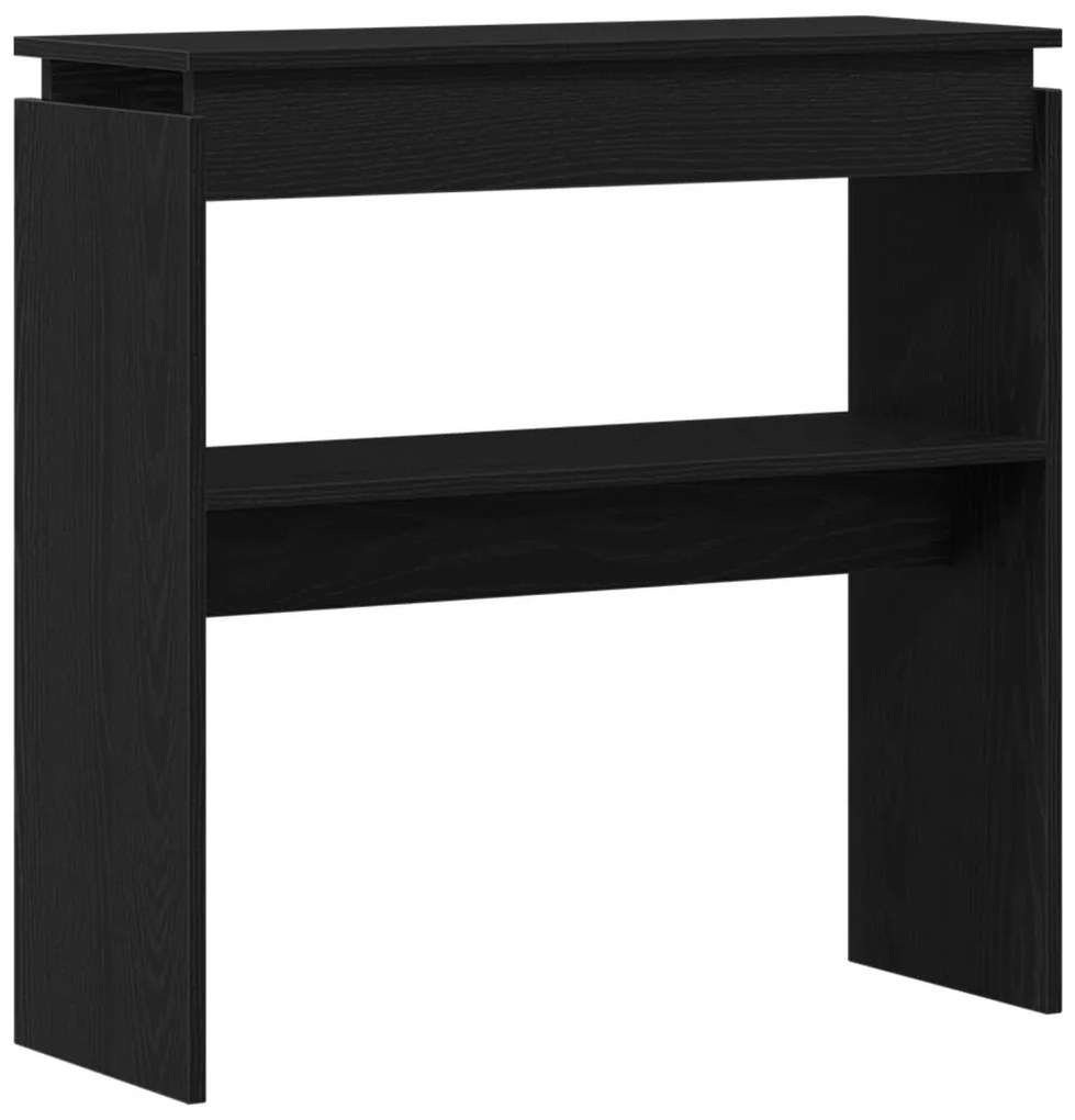 Fekete Tölgy Konzolasztal 80x30x80 cm Mérnöki Fa