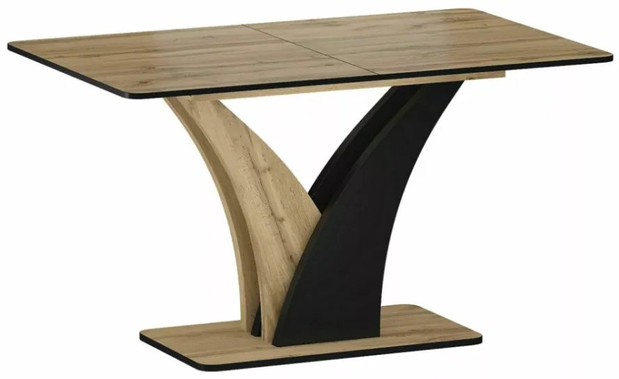 Vento bővíthető étkezőasztal tölgy/fekete 120-160 cm