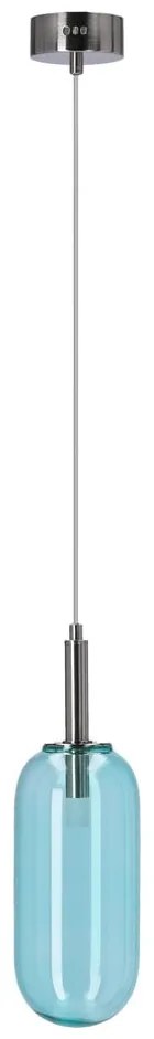 Kék LED függőlámpa üveg búrával ø 13 cm Fiuggi – Candellux Lighting