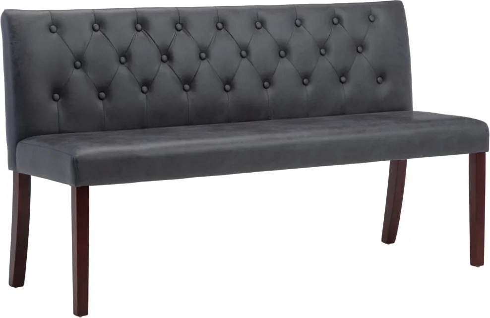 vidaXL szürke művelúr pad 148,5 cm