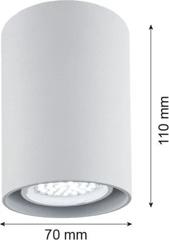 ARGON 3117 TYBER Hengeres Mennyezeti Lámpa Ezüst GU10 IP20