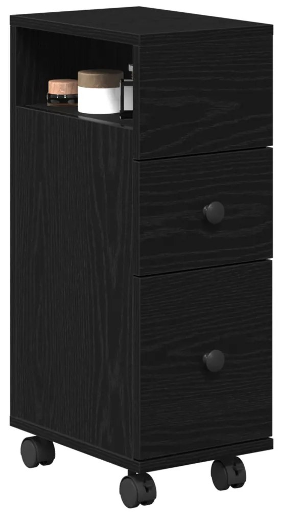 Keskeny Fürdőszoba Szekrény Musta tammi 33 x 23 x 65 cm Faanyag