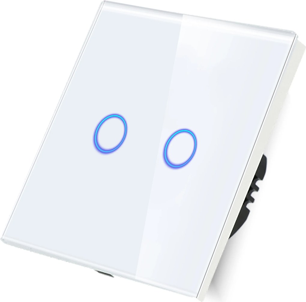 Érintőkapcsoló Fény Dupla Fehér Üveg DC Smart Home Nélkül N