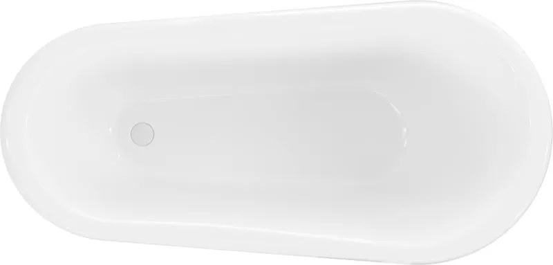 Mexen Retro szabadonálló kád 150 x 73 cm, fehér, fehér lábak - 53251507300-20