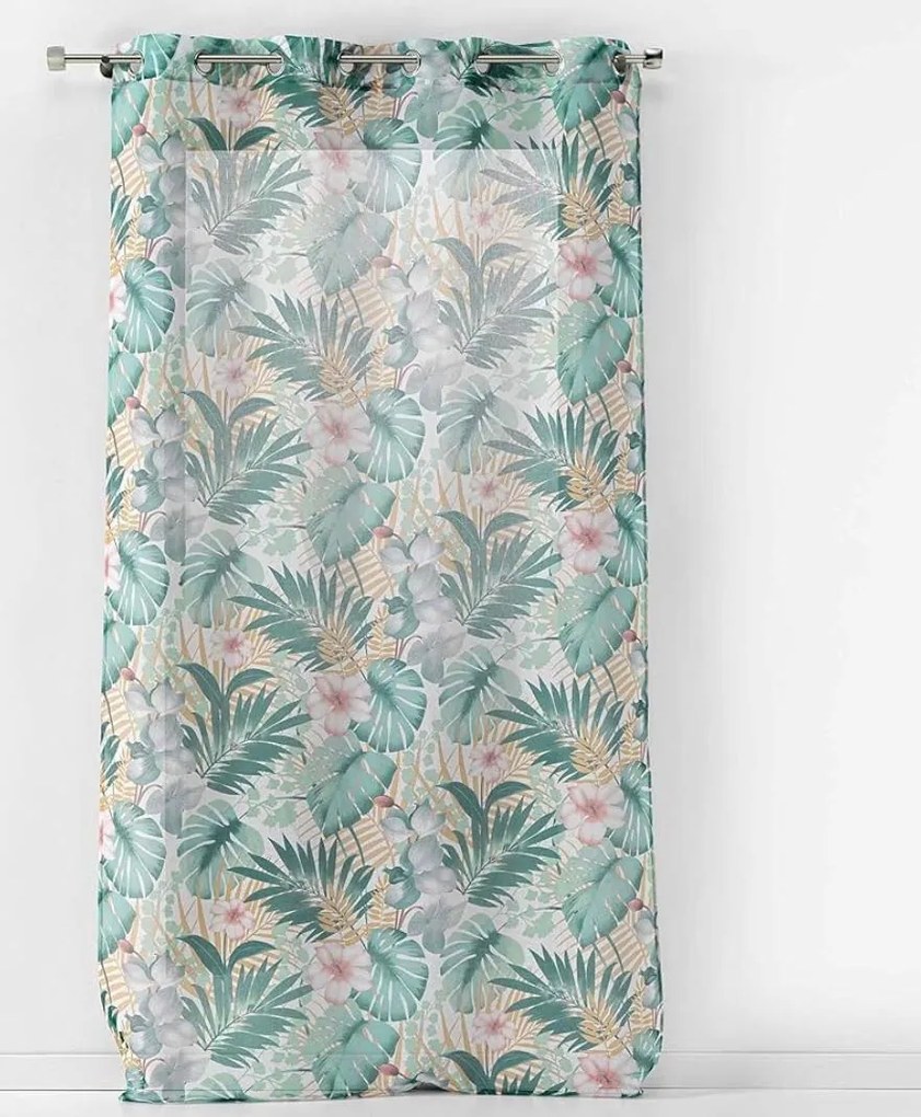 Függöny virágos motívummal 140x280cm beépítésre kész