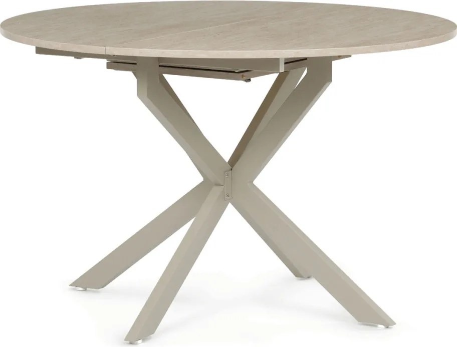 Étkezőasztal bővíthető 120–160 × 120 cm melamin travertin TRV