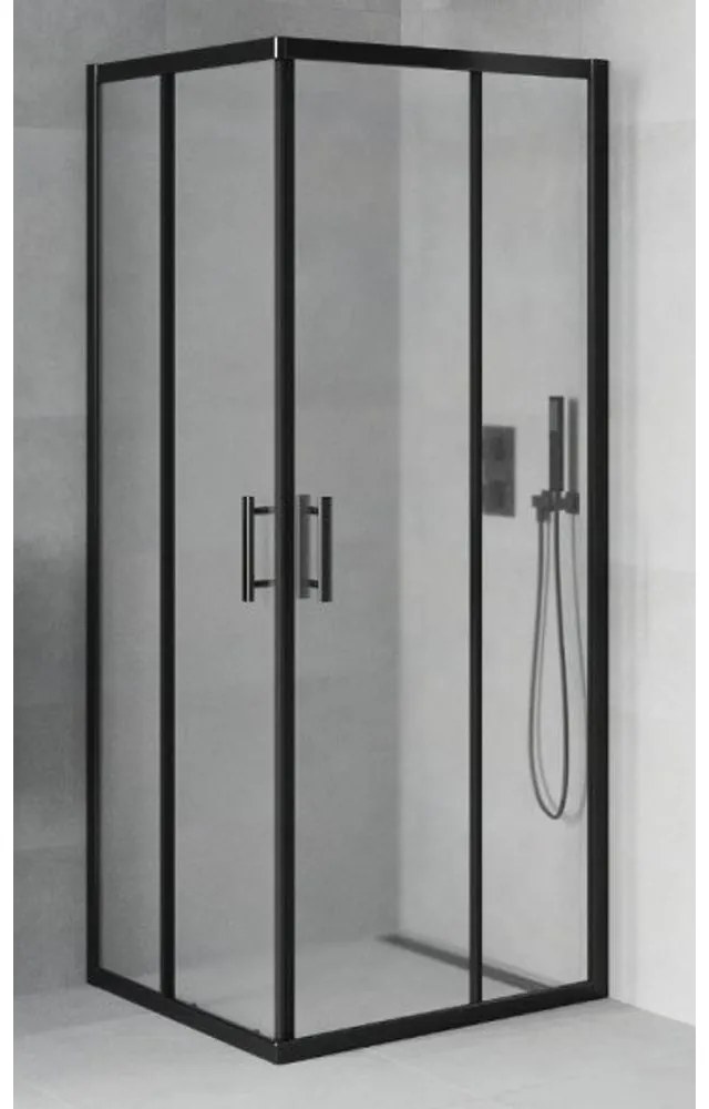 MOTRIL Black zuhanykabin 90x90 190cm, 6mm NANO