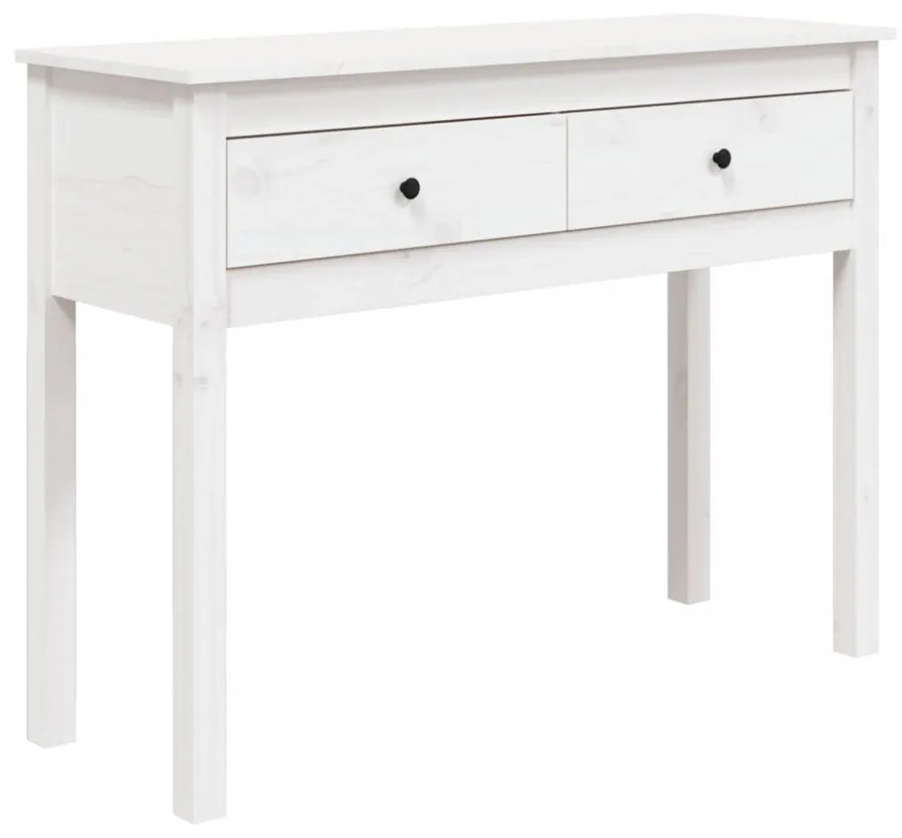 fehér tömör fenyőfa tálalóasztal 100 x 35 x 75 cm
