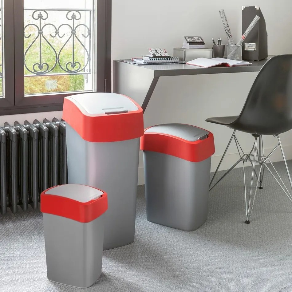 Curver FLIP BIN hulladékgyűjtő 10 l, piros , 10 l