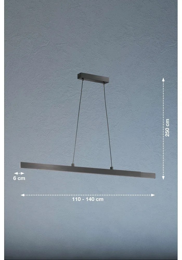 Fekete LED dimmelhető függőlámpa Stripe – Fischer &amp; Honsel