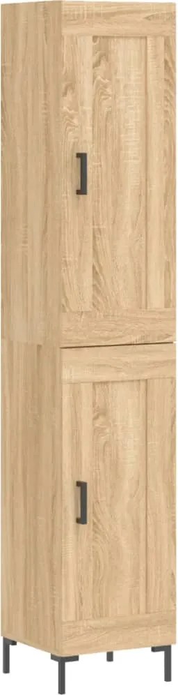 vidaXL sonoma tölgy szerelt fa magasszekrény 34,5x34x180 cm
