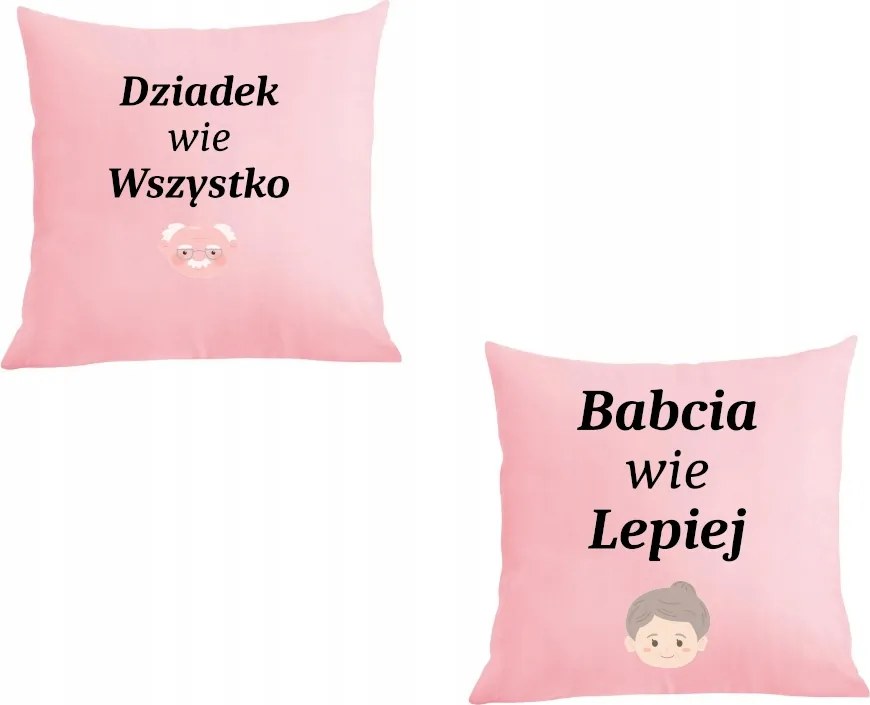 Két párna párnahuzat Ajándék Nagypapa mindent tud Nagymama jobban tudja