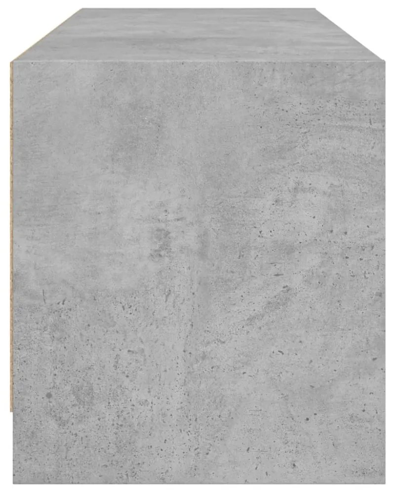 betonszürke TV-szekrény üvegajtókkal 102 x 37 x 42 cm