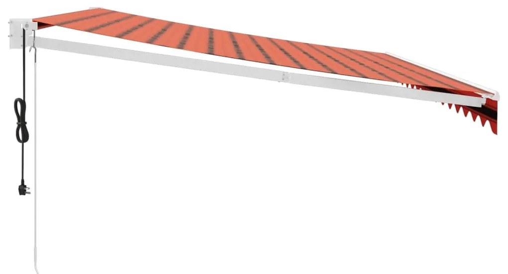 narancssárga-barna automata behúzható napellenző 4 x 3 m