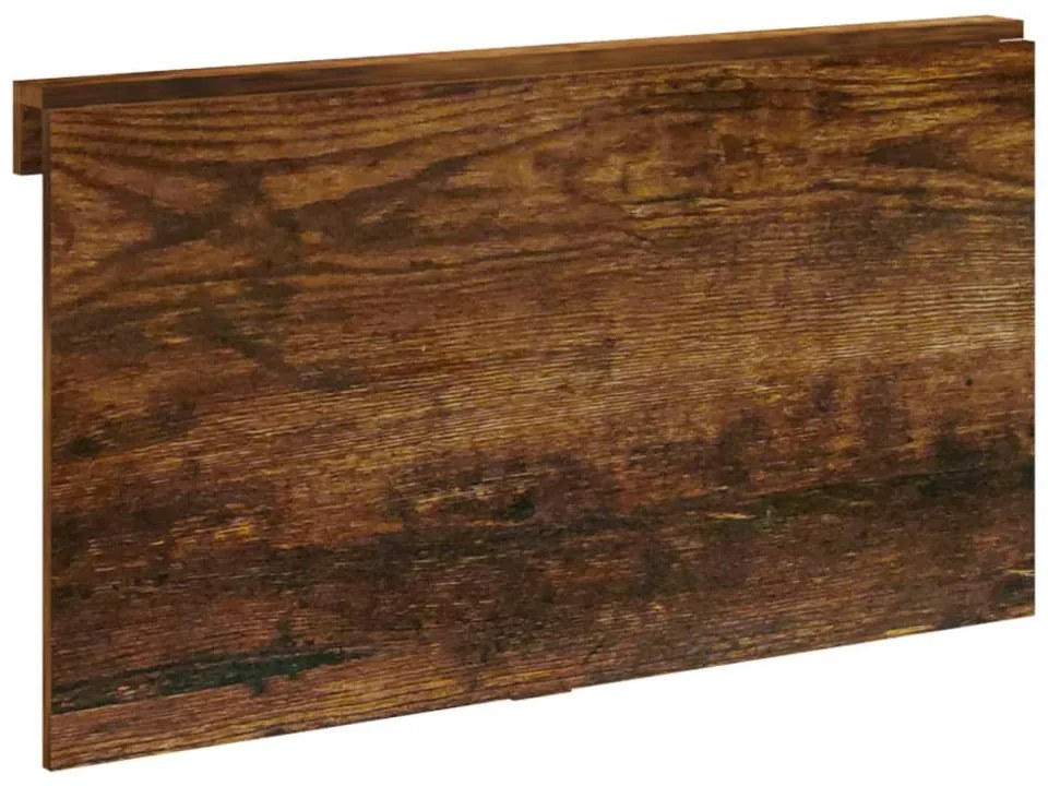 füstös tölgy szerelt fa összecsukható fali asztal 100x60x56 cm