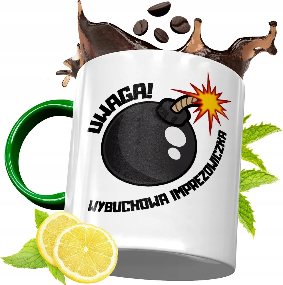 Zöld Bögre Party Ajándék Születésnapra, fényképes nyomattal