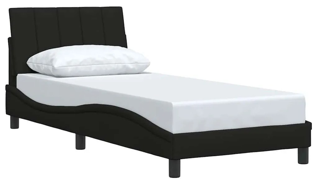 ágykeret matrac nélkül Hanko fekete 90x190 cm szövet