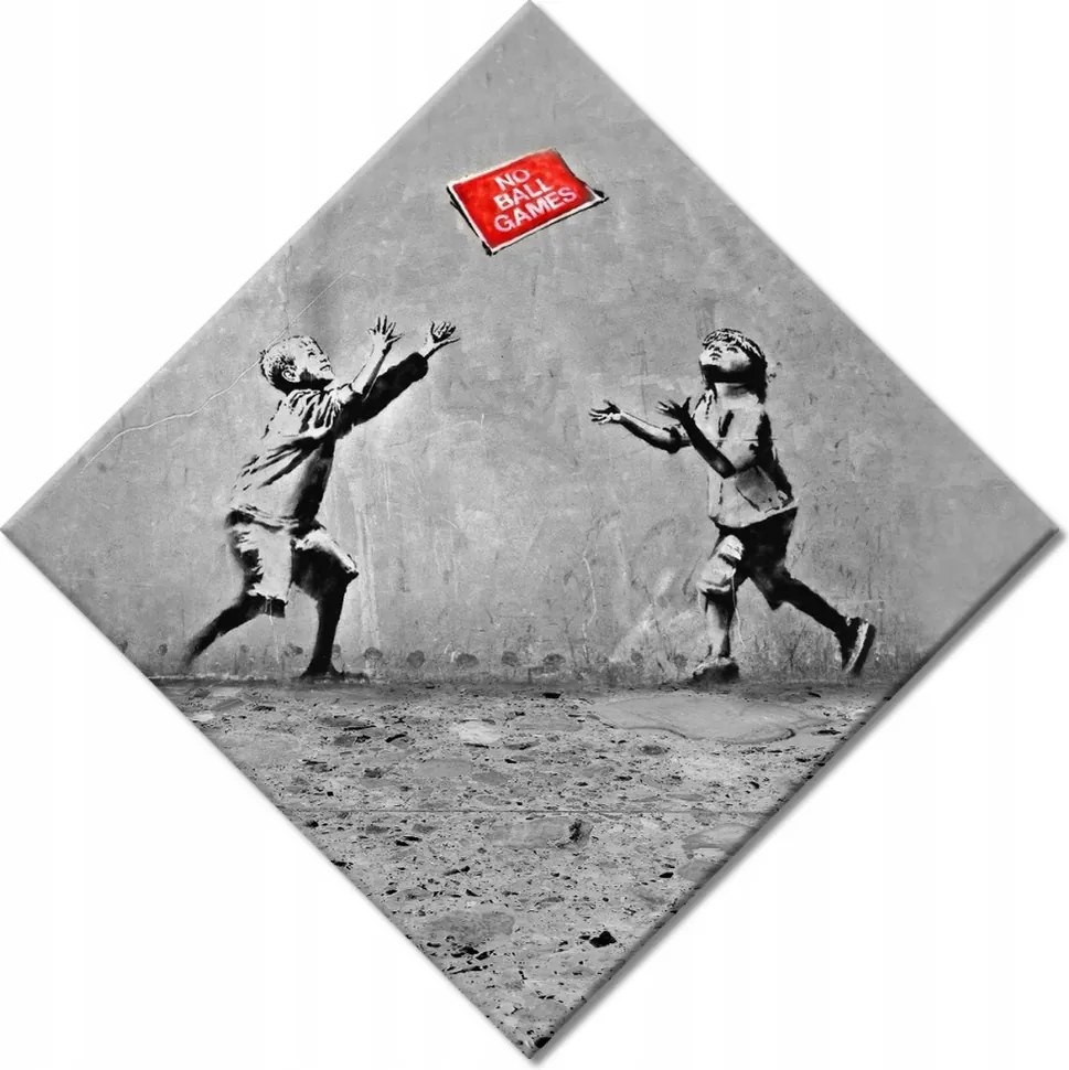 Vászonkép 42x42 Banksy No ball games