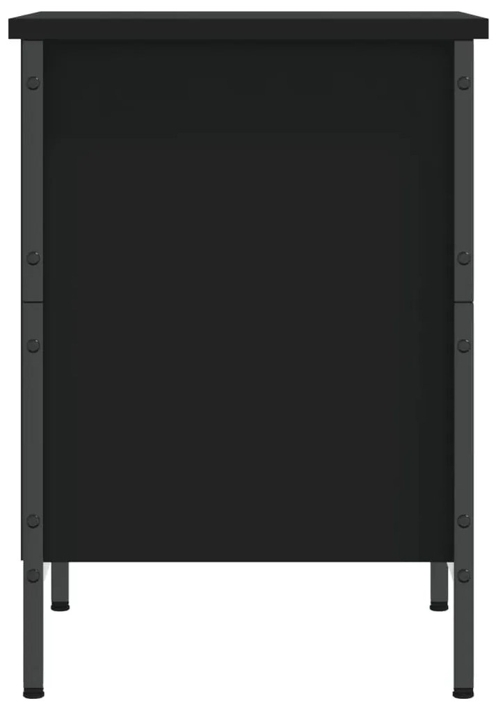 fekete szerelt fa cipőszekrény 38 x 35 x 50 cm