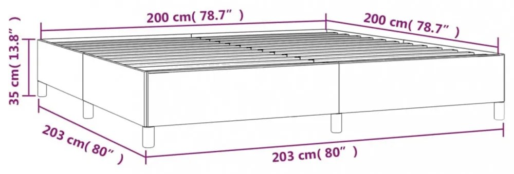 krémszínű szövet ágykeret matrac nélkül 200 x 200 cm