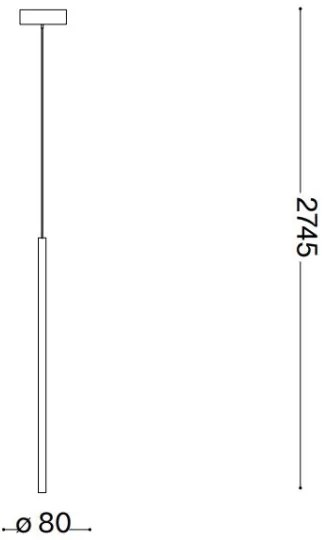Ideal Lux - LED Csillár zsinóron FILO LED/3,5W/230V 3000K CRI 90 fehér
