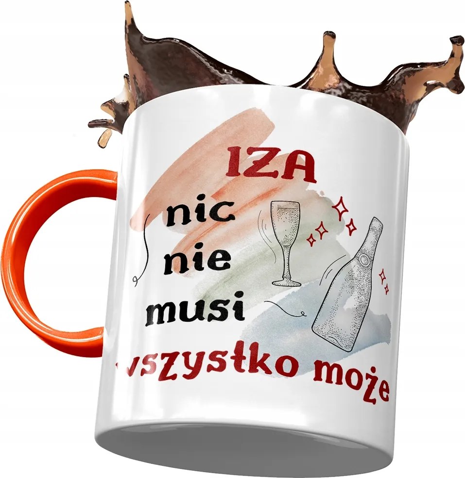 Narancssárga Bögre Izabella Feleség Ajándék Nyomtatott Fotóval