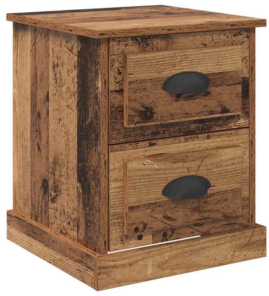 Éjjeliszekrény fiókkal 2 pcs Régi fa 39 x 39 x 47.5 cm Faanyag