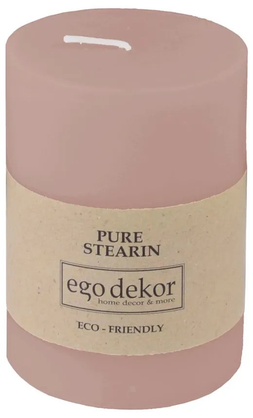 Friendly púder rózsaszín gyertya, égési idő 37 óra - Rustic candles by Ego dekor