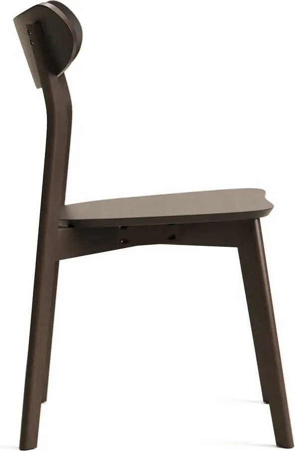 Barna étkezőszék szett tölgyfa dekorral, 2 db-os Safina – Kave Home