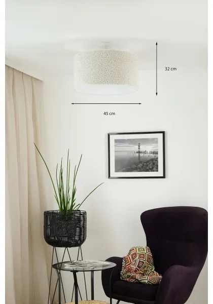 Brilagi - Felületre szerelhető csillár BOUCLE ROLLER 1xE27/15W/230V átm. 45 cm krémes