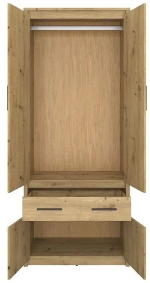 Ruhásszekrény Andra 4D1S/40 (artisan tölgy). 1052752