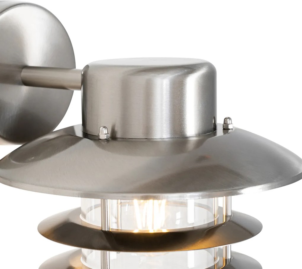 Ipari fali lámpa acél IP44 - Shell