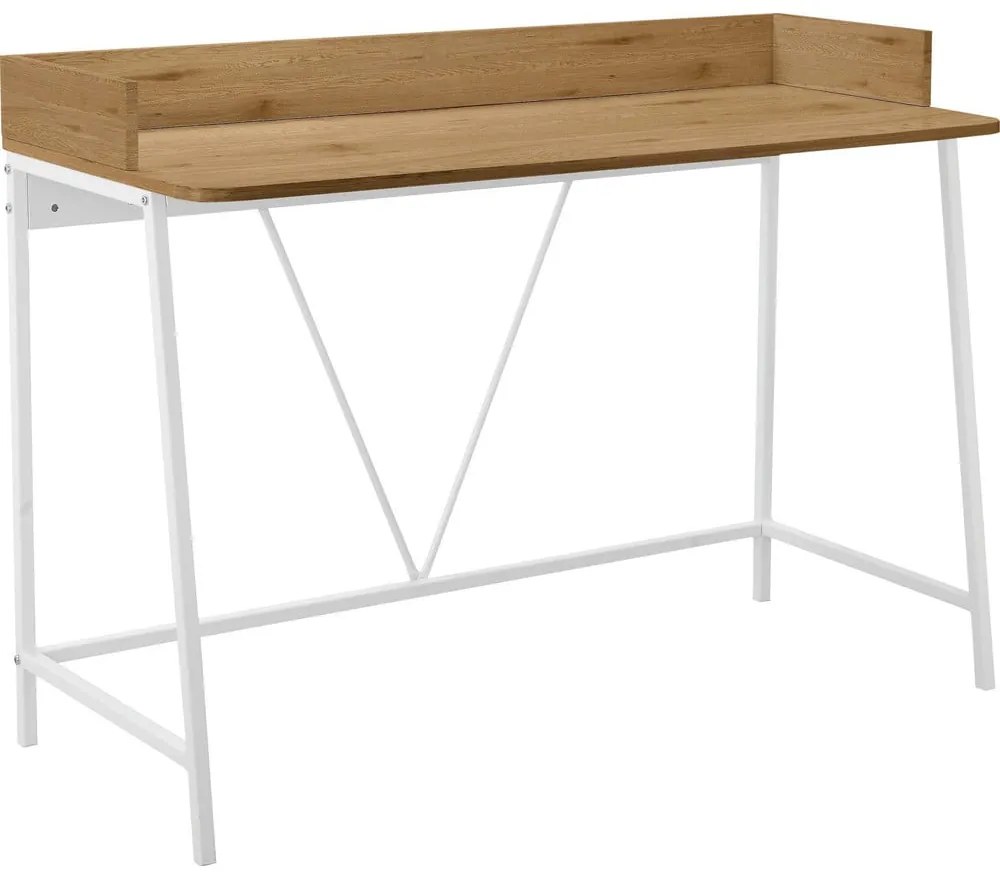 Íróasztal tölgyfa dekoros asztallappal 50x120 cm Savona – Støraa