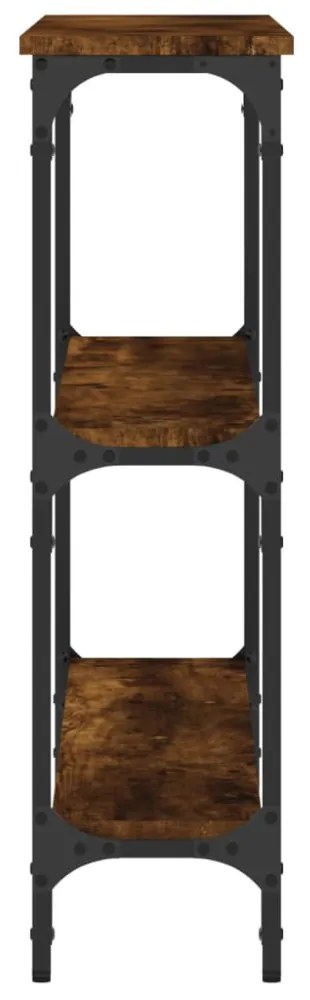 vidaXL füstös tölgy színű szerelt fa tálalóasztal 100x22,5x75 cm