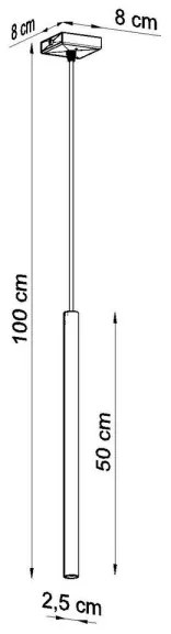 Sollux SL.0469 -  Csillár zsinóron PASTELO 1 1xG9/8W/230V fekete