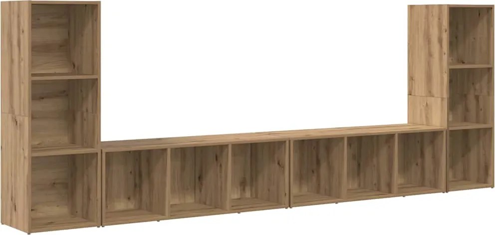 vidaXL TV szekrény garnitúra 4 pcs Artisan tölgy 37 x 35 x 107 cm