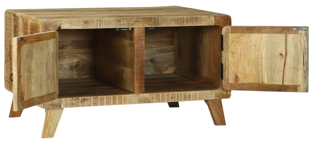 Dohányzóasztal 80x54x45 cm Tömör fa Durva mangó