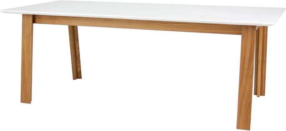 Profil fehér bővíthető étkezőasztal tölgyfa dekorral - Tenzo