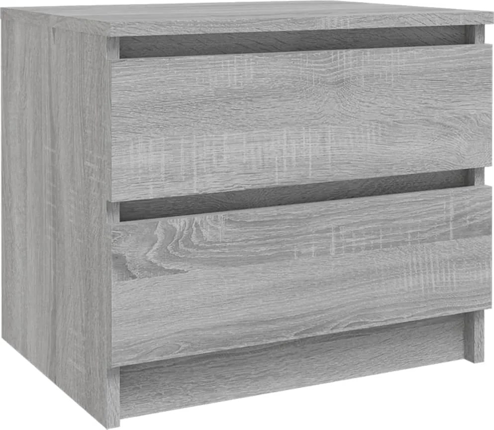 vidaXL szürke sonoma színű szerelt fa éjjeliszekrény 50 x 39 x 43,5 cm